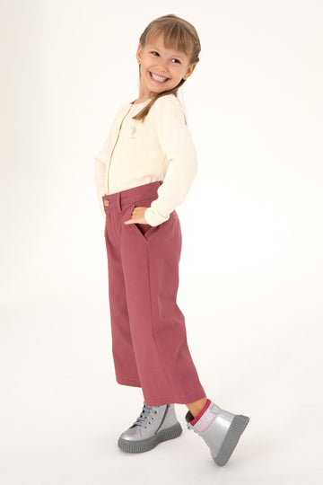 Girls' Dusty Rose Canvas Pants