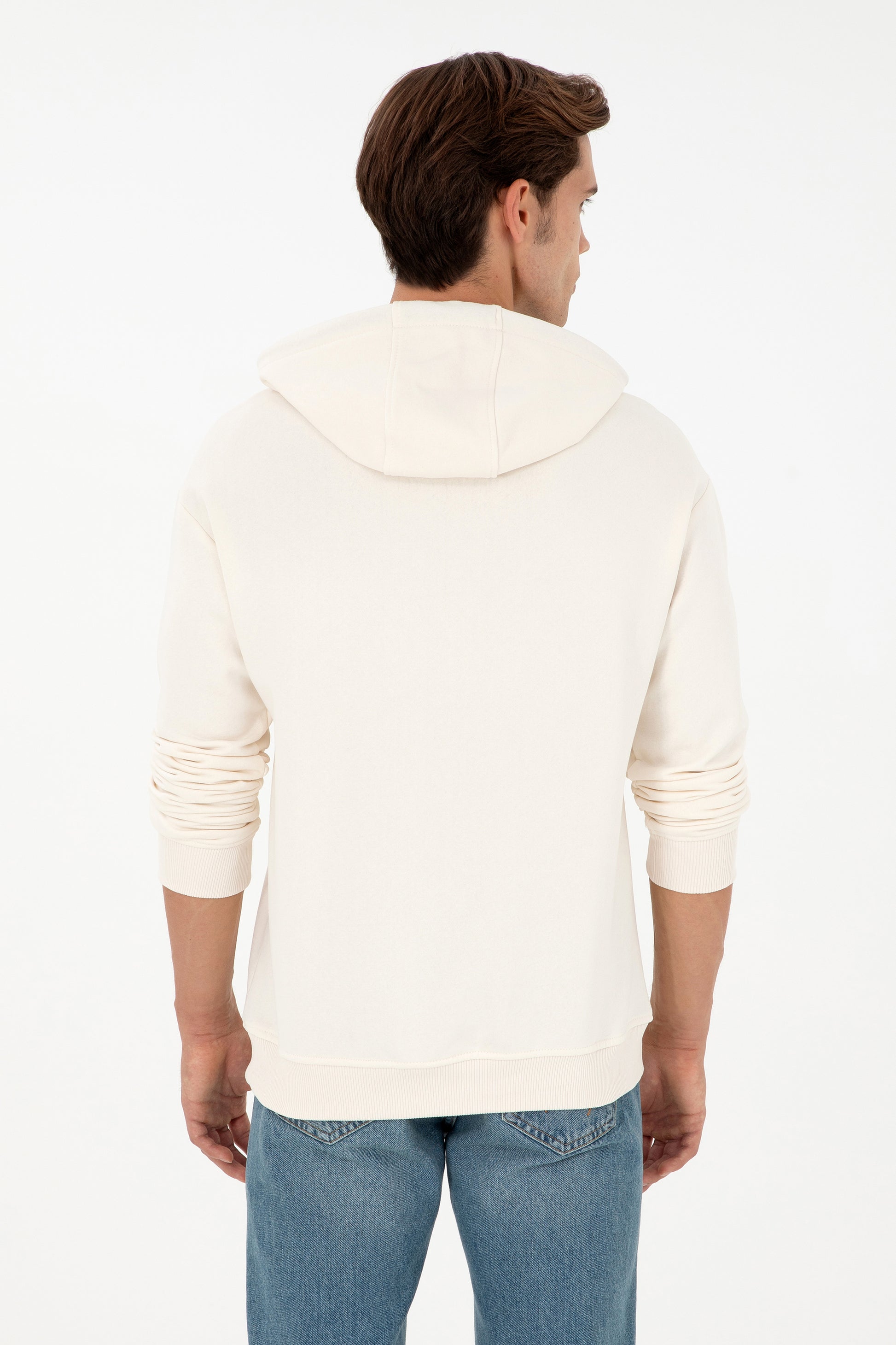 Men's Cream Basic Sweatshirt