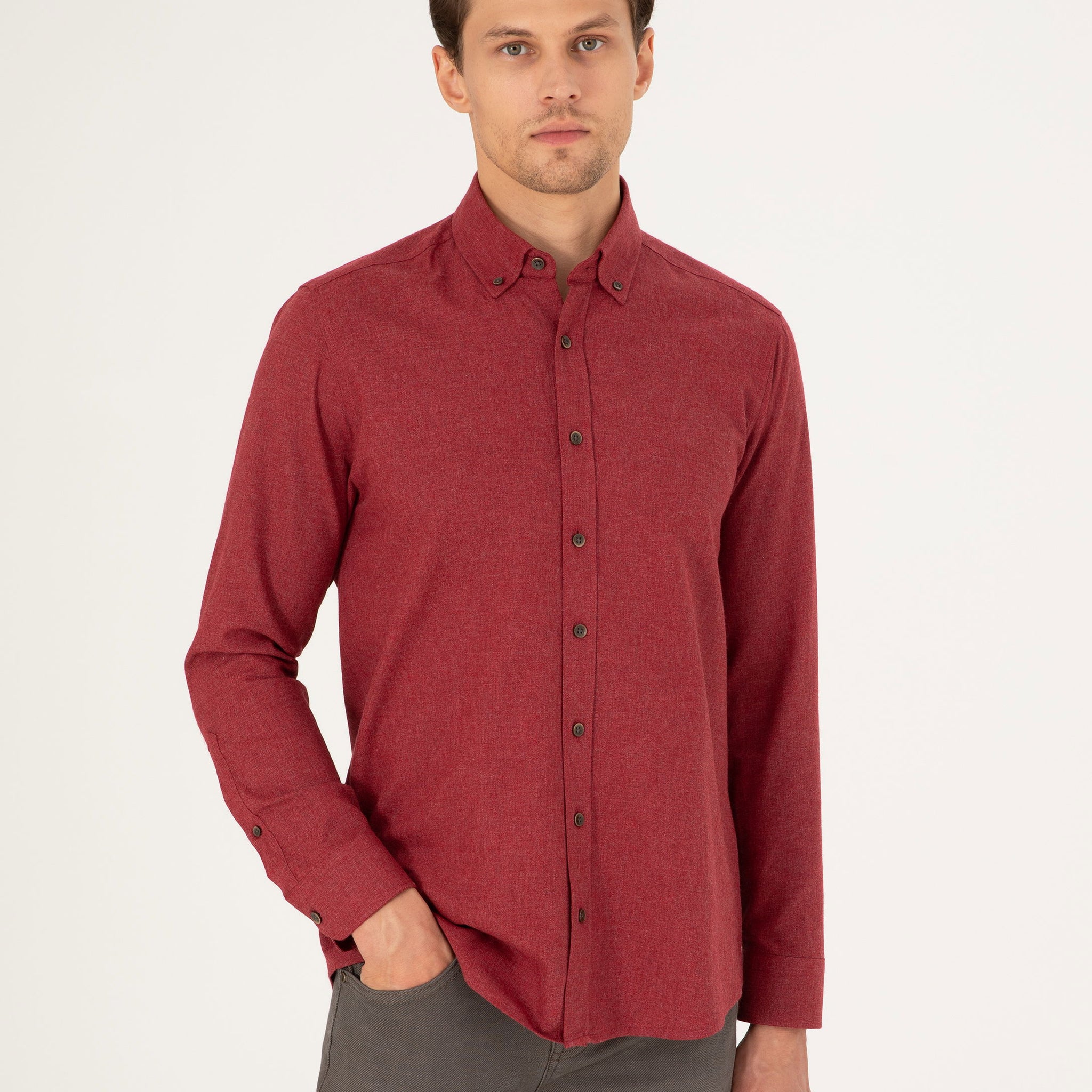 Cherry Regular Fit Long Sleeve Shirt