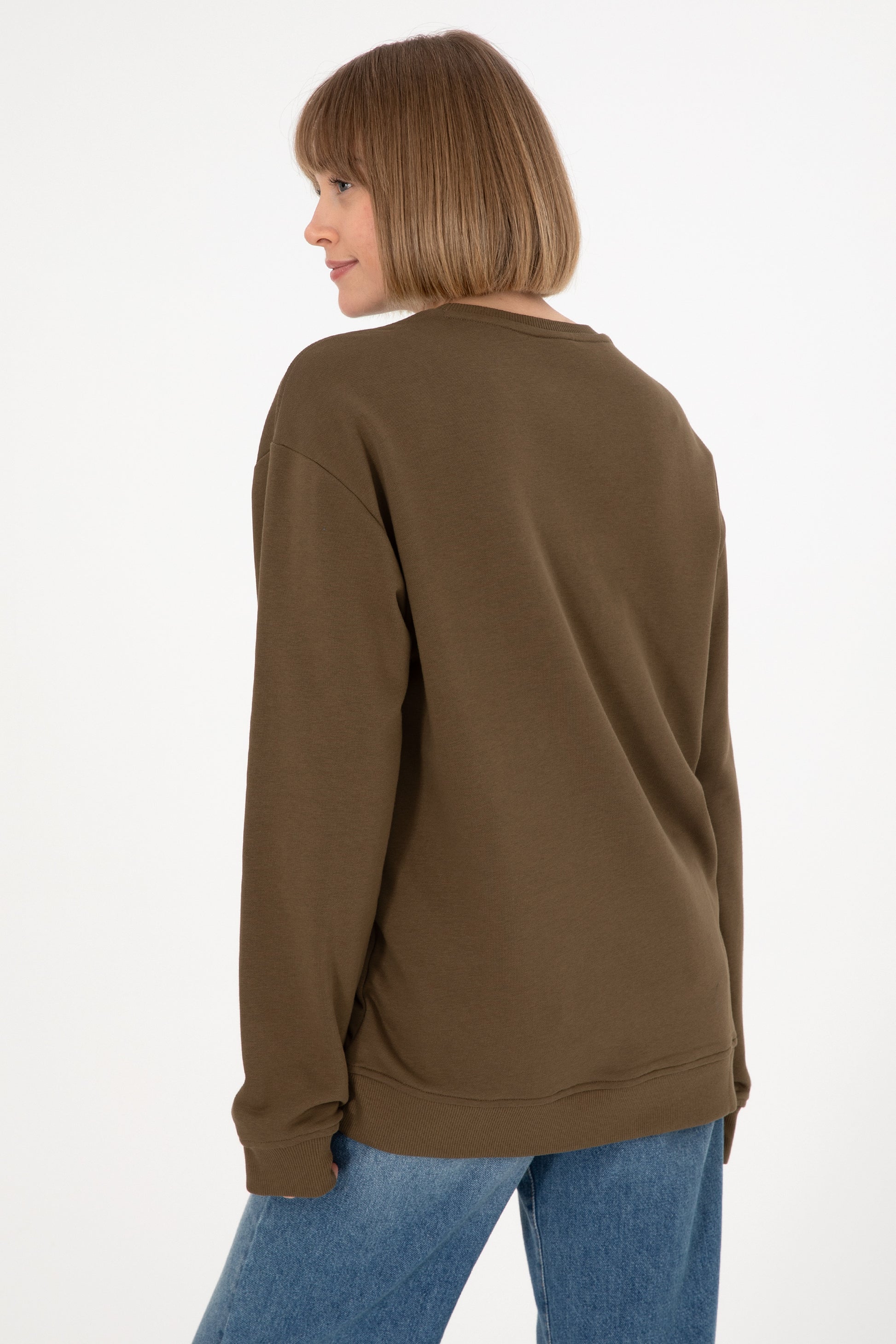 Men's Khaki Basic Sweatshirt