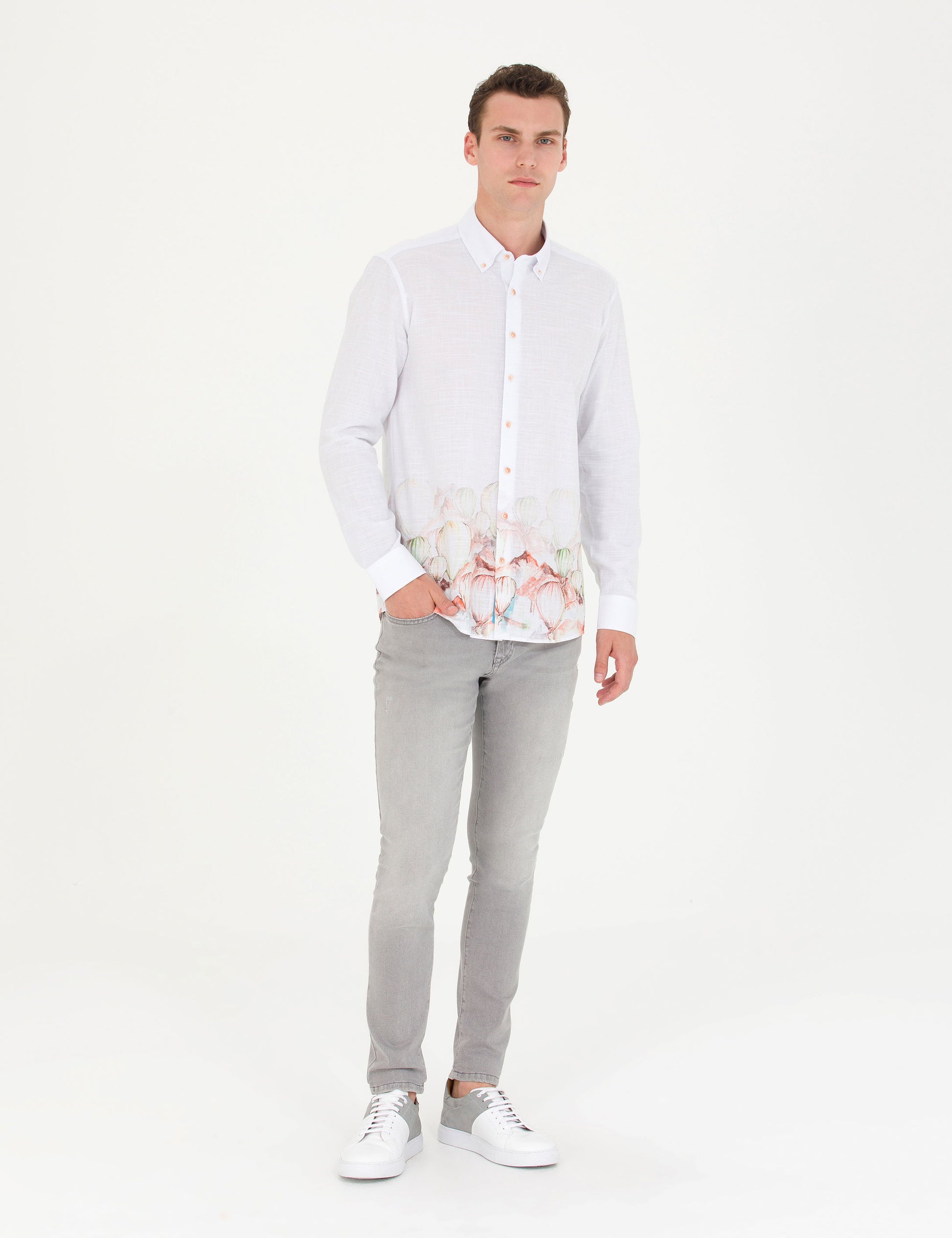 Light Green Regular Fit Long Sleeve Shirt