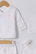 Baby Girl White Hospital Outlet 100% Cotton 5-Piece Zipper Set