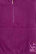 Girls' Half Zip Violet Fleece Sweatshirt
