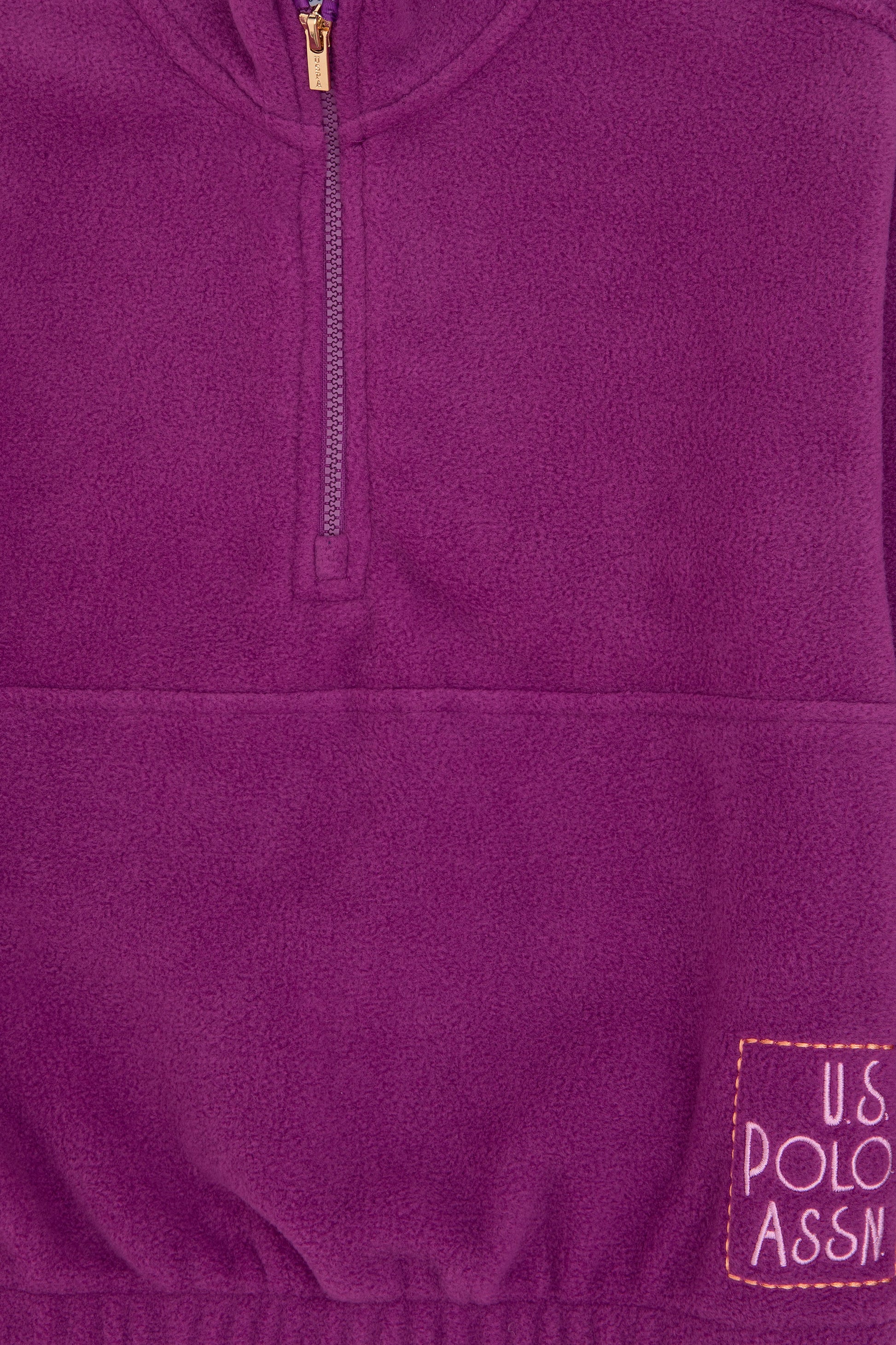 Girls' Half Zip Violet Fleece Sweatshirt