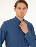 Indigo Slim Fit Long Sleeve Shirt