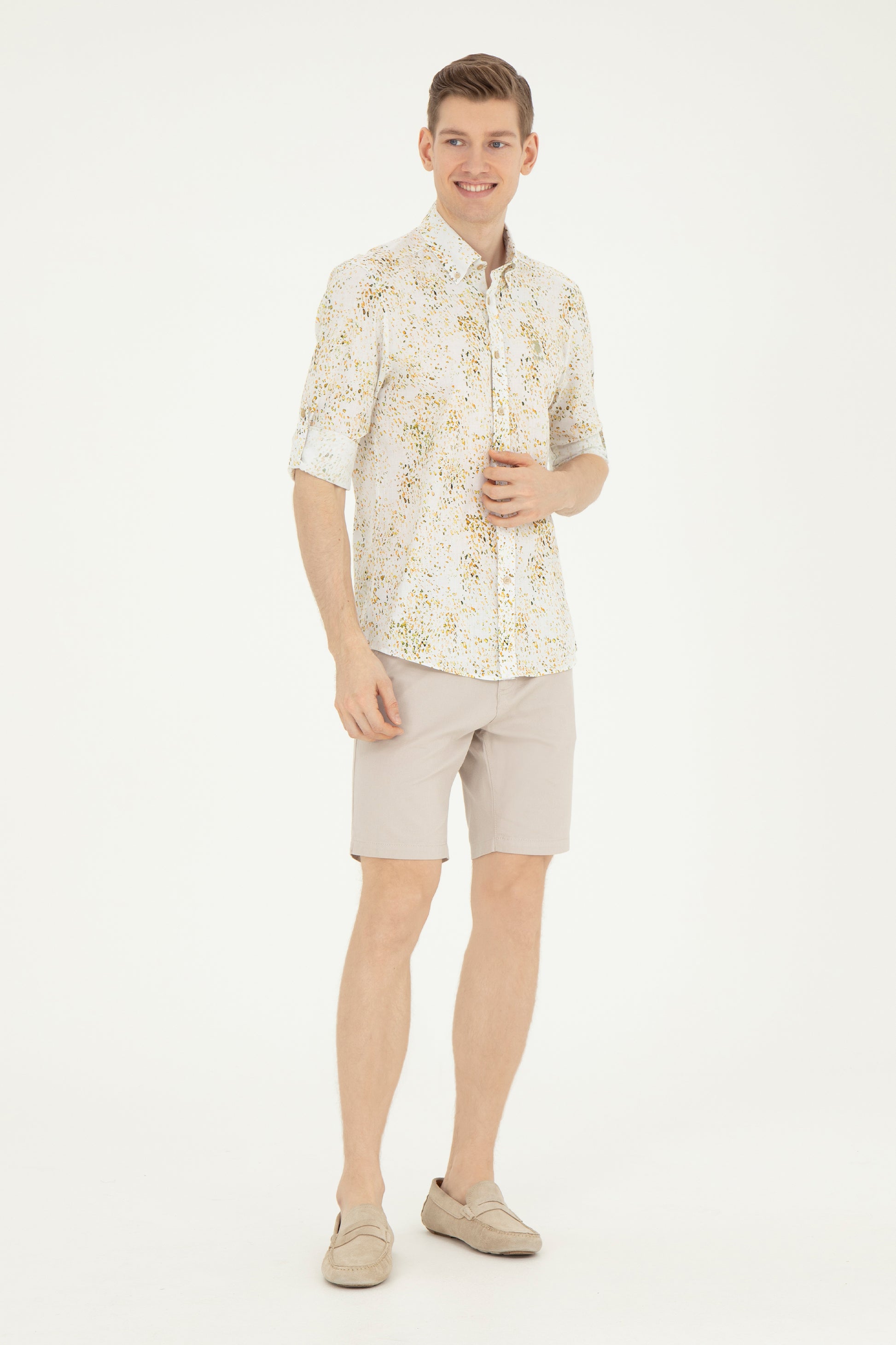 Men's Khaki Long Sleeve Shirt