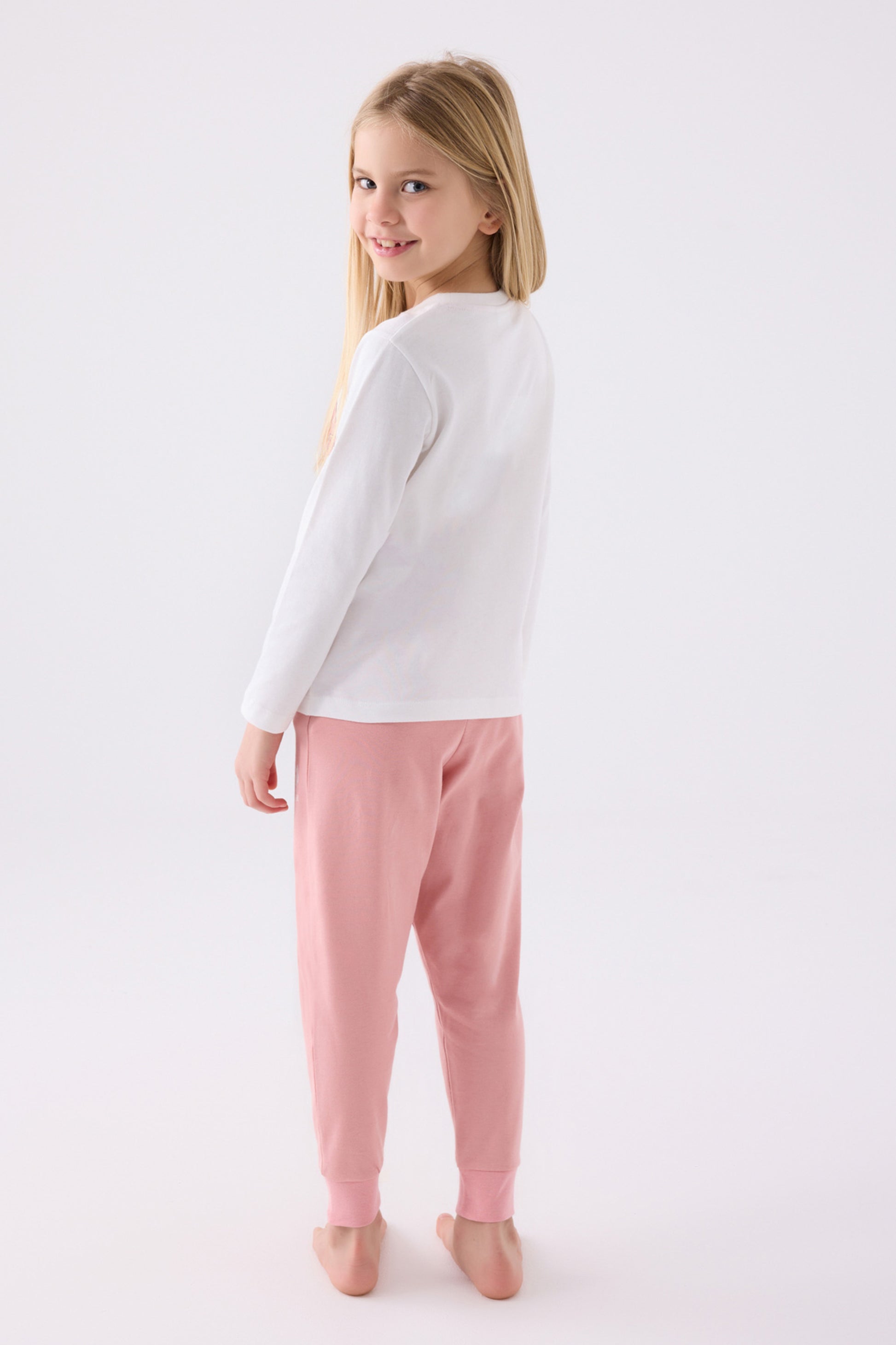 Girls' Cream Pajamas Set