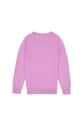 Girls' Lilac Basic Crew Neck Sweater