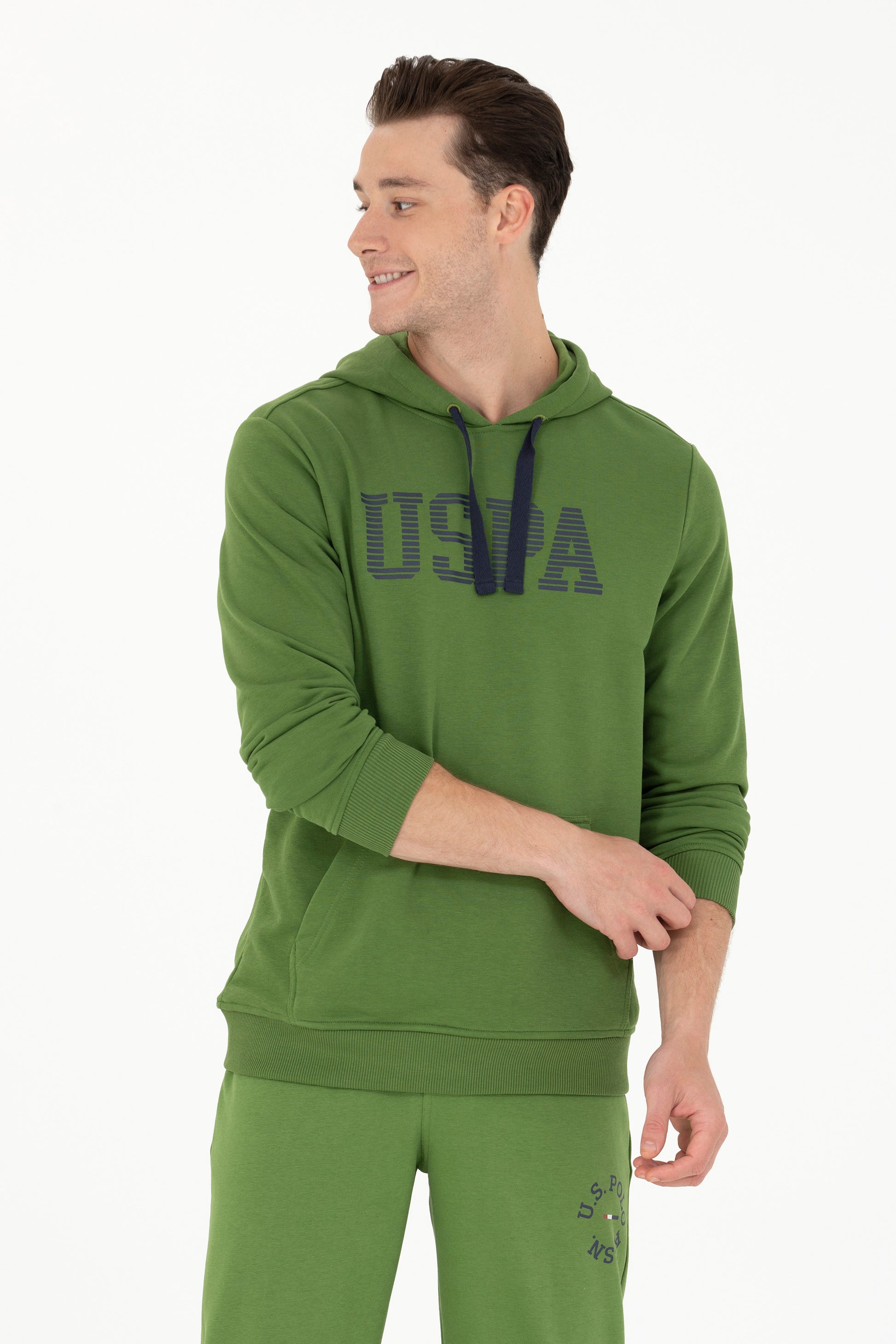 Men's Green Basic Sweatshirt