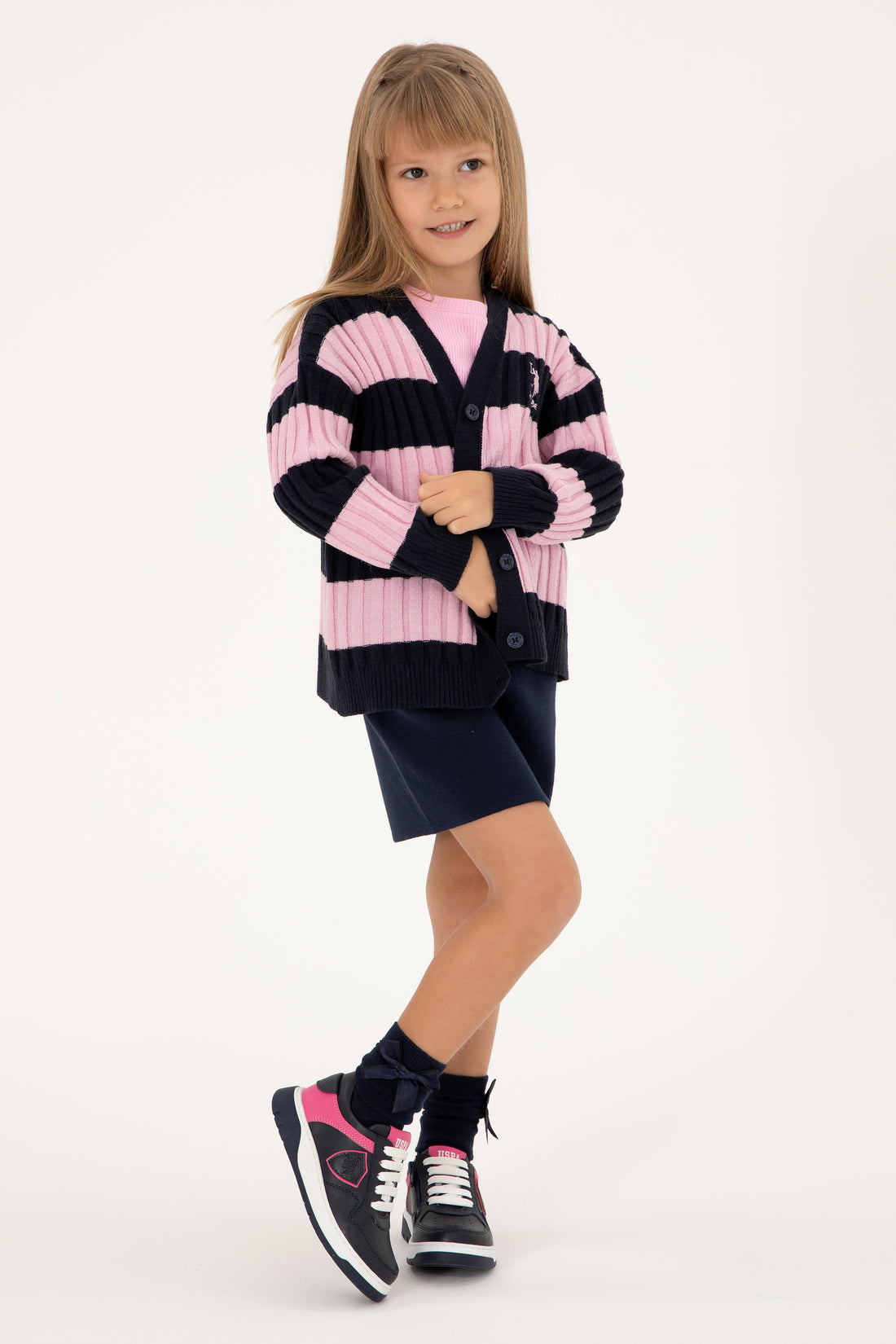 Girls' Navy Knitwear Cardigan
