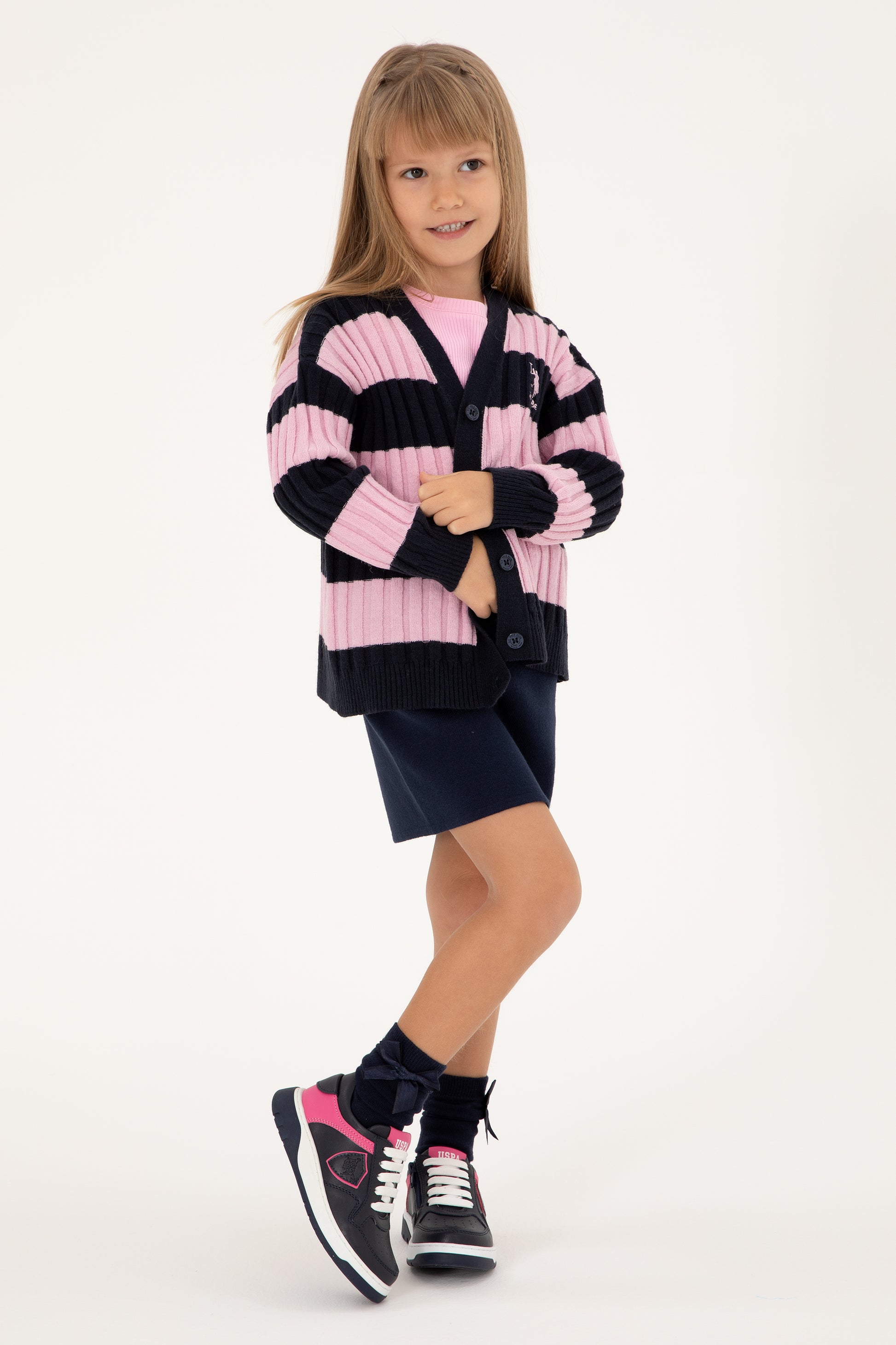 Girls' Navy Knitwear Cardigan