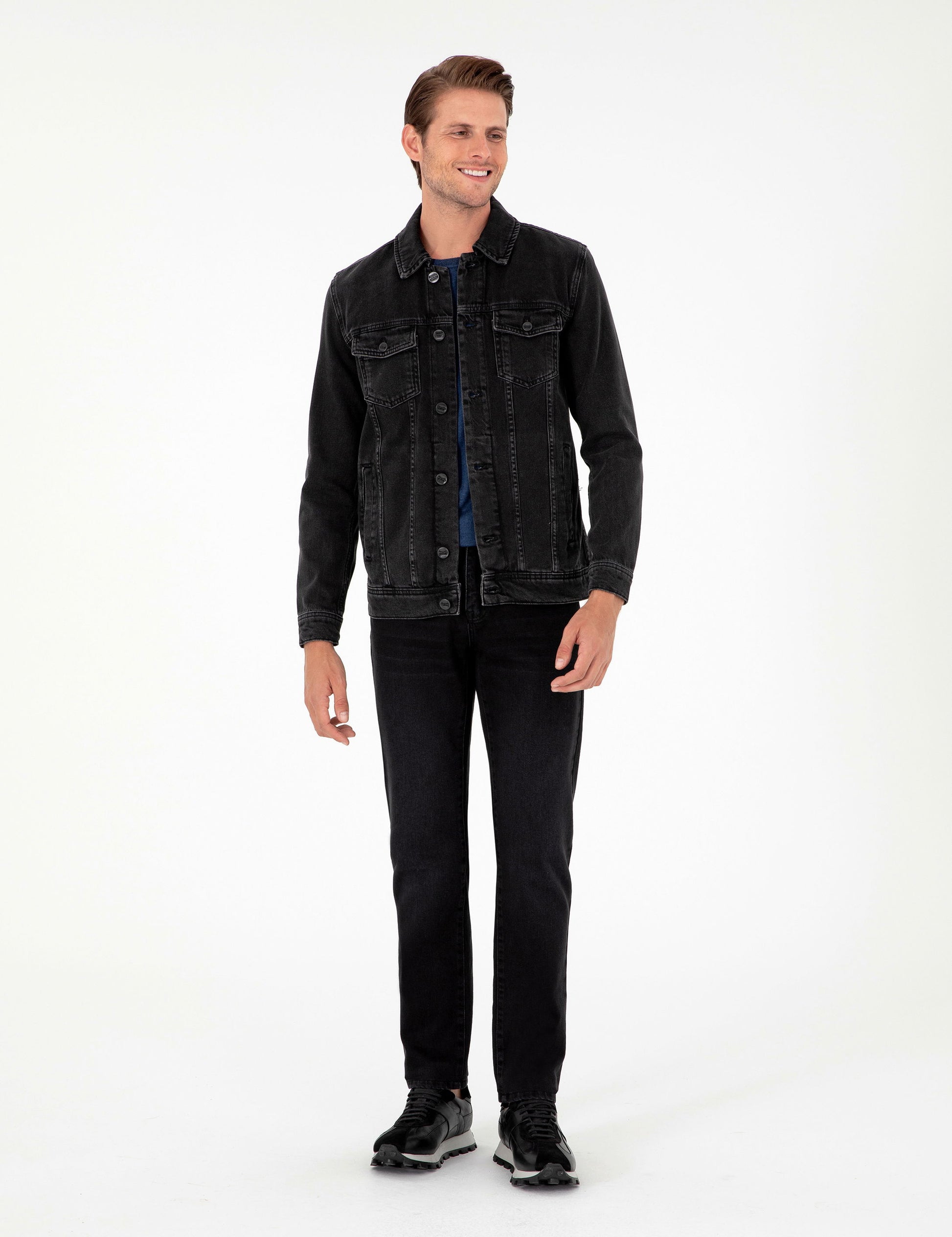 Black Slim Fit Jean Jacket