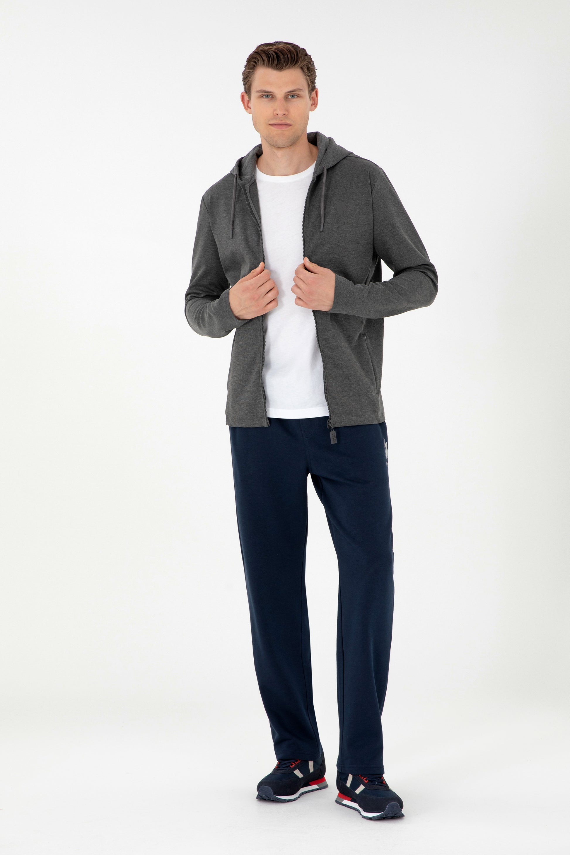 Men's Anthracite Melange Knitted Cardigan