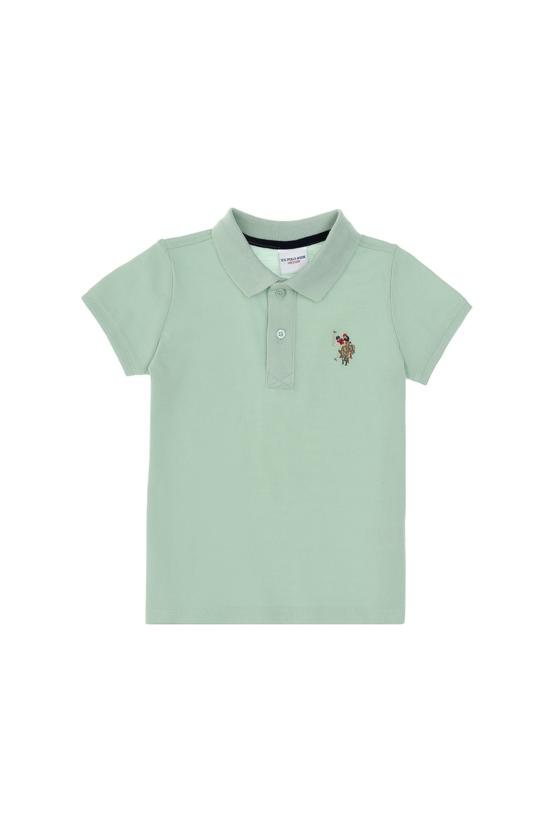 Boy's Water Green Basic T-Shirt