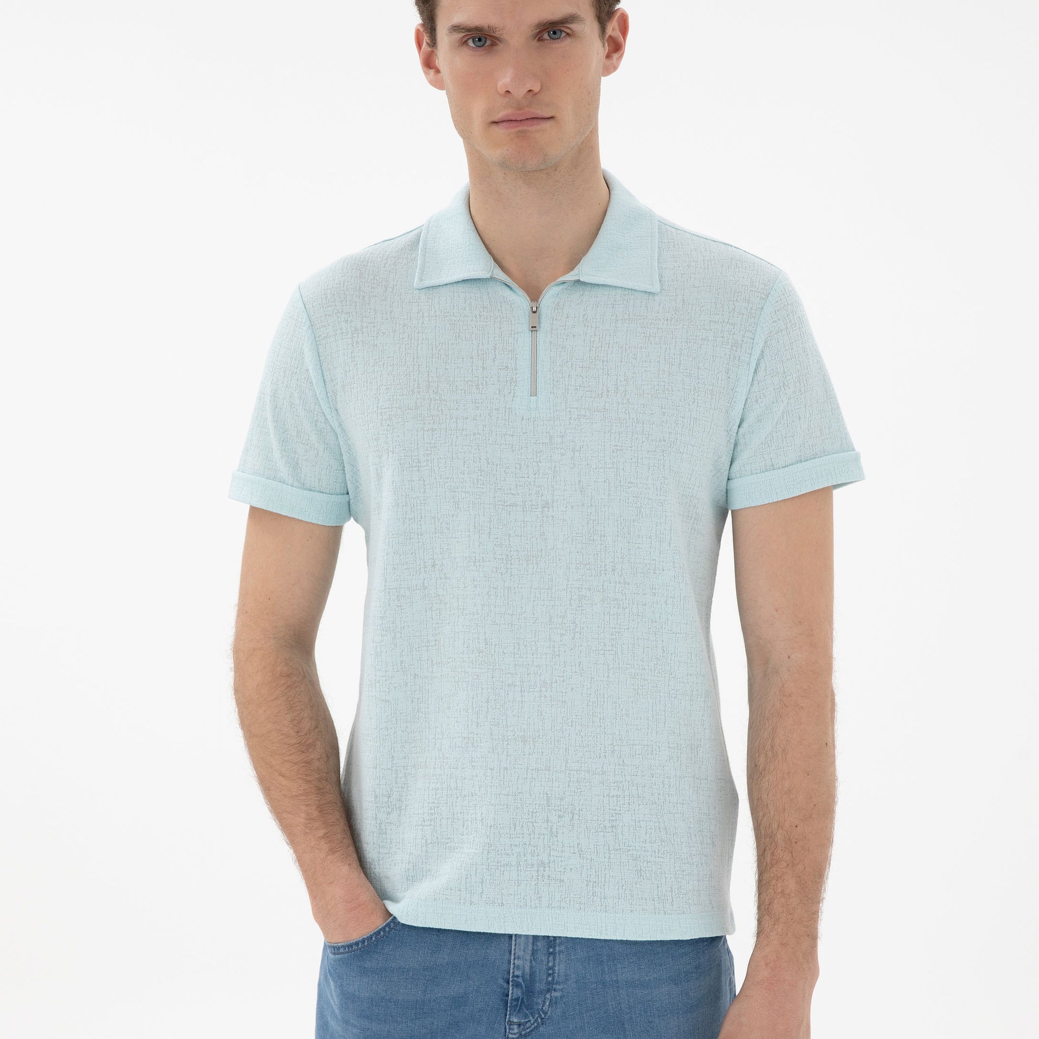 Aqua Green Slim Fit T-Shirt
