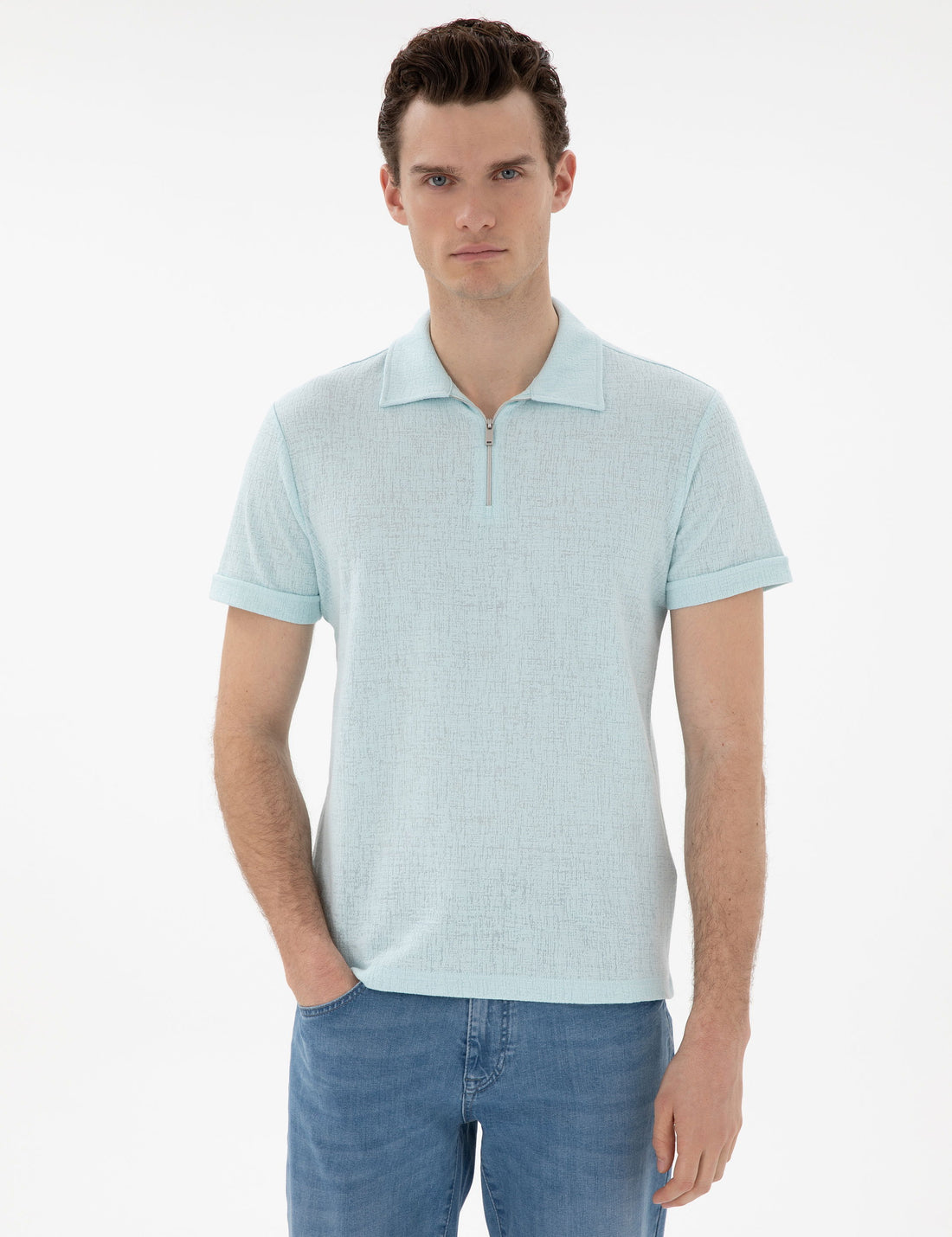 Aqua Green Slim Fit T-Shirt