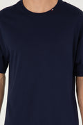 Men's Oversize Fit Crew Neck Navy T-Shirt