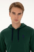 Men's Dark Green Basic Sweatshirt