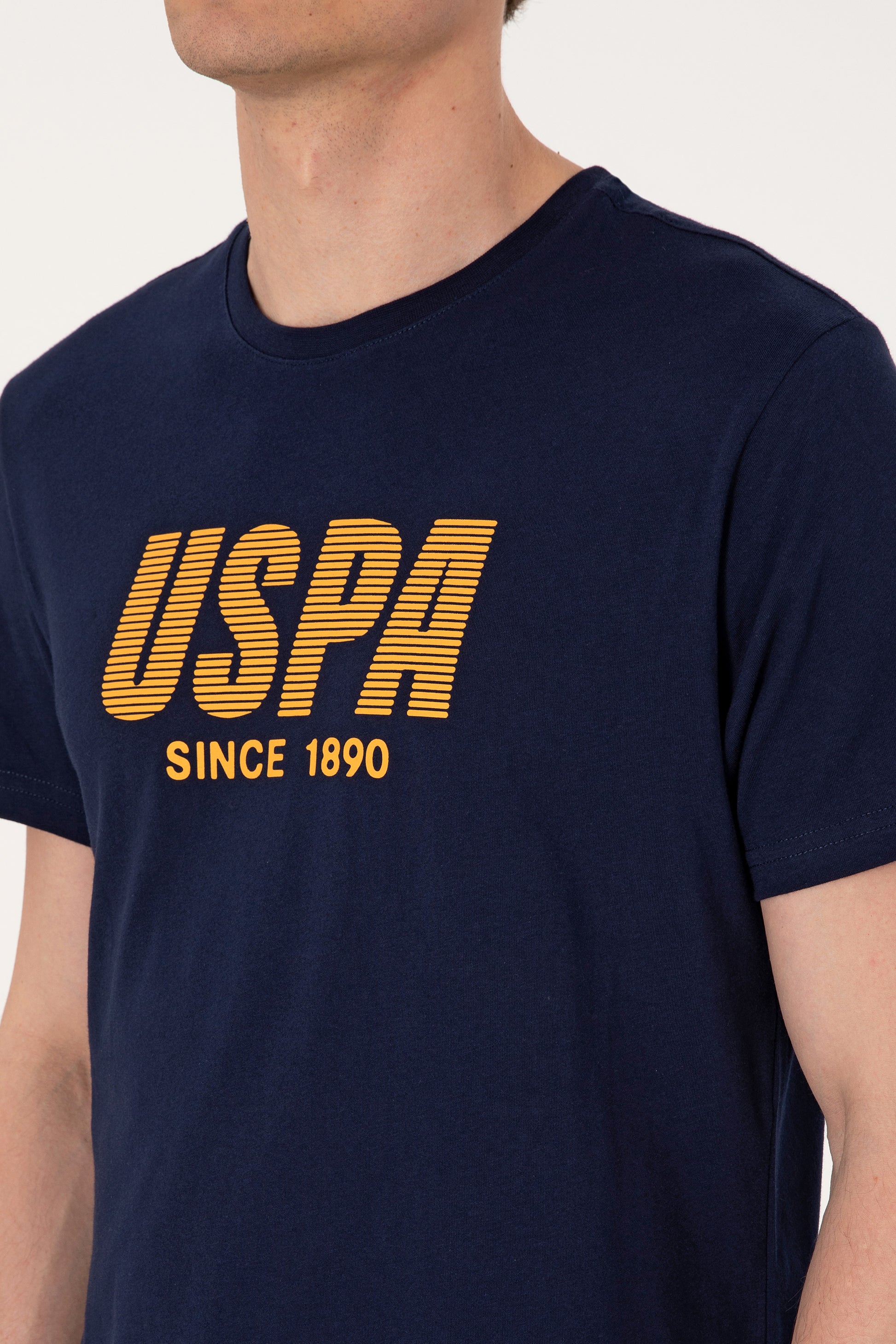 Men's Regular Fit Crew Neck Navy T-Shirt