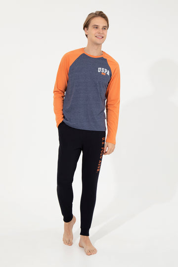 Men's Orange Pajama Set