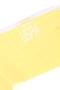 Women's White Yellow 2 Pcs Socket Socks