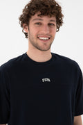 Men's Comfort Fit Crew Neck Navy T-Shirt