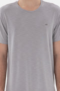 Men's Regular Fit Crew Neck Modal Dark Gray Basic T-Shirt