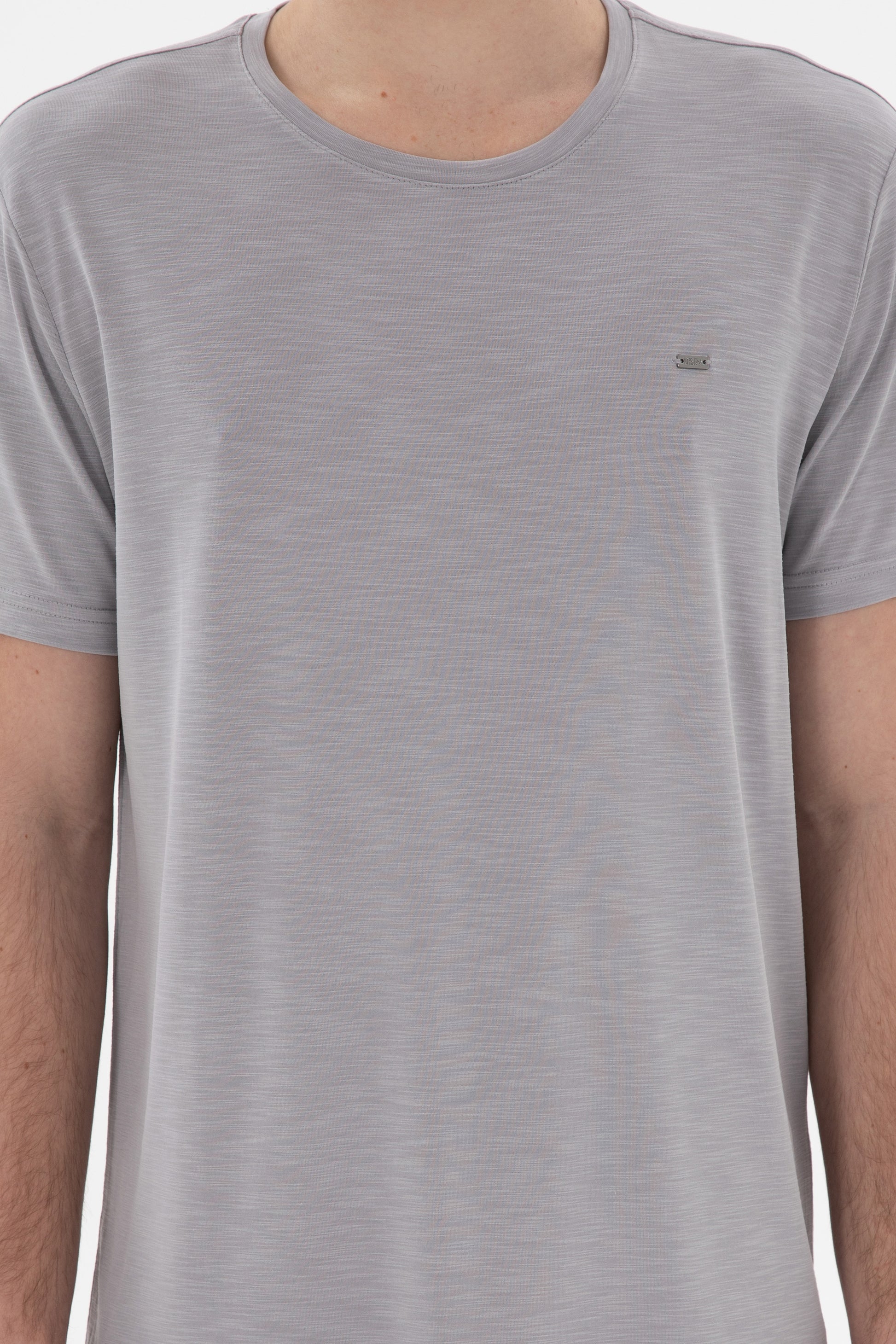 Men's Regular Fit Crew Neck Modal Dark Gray Basic T-Shirt