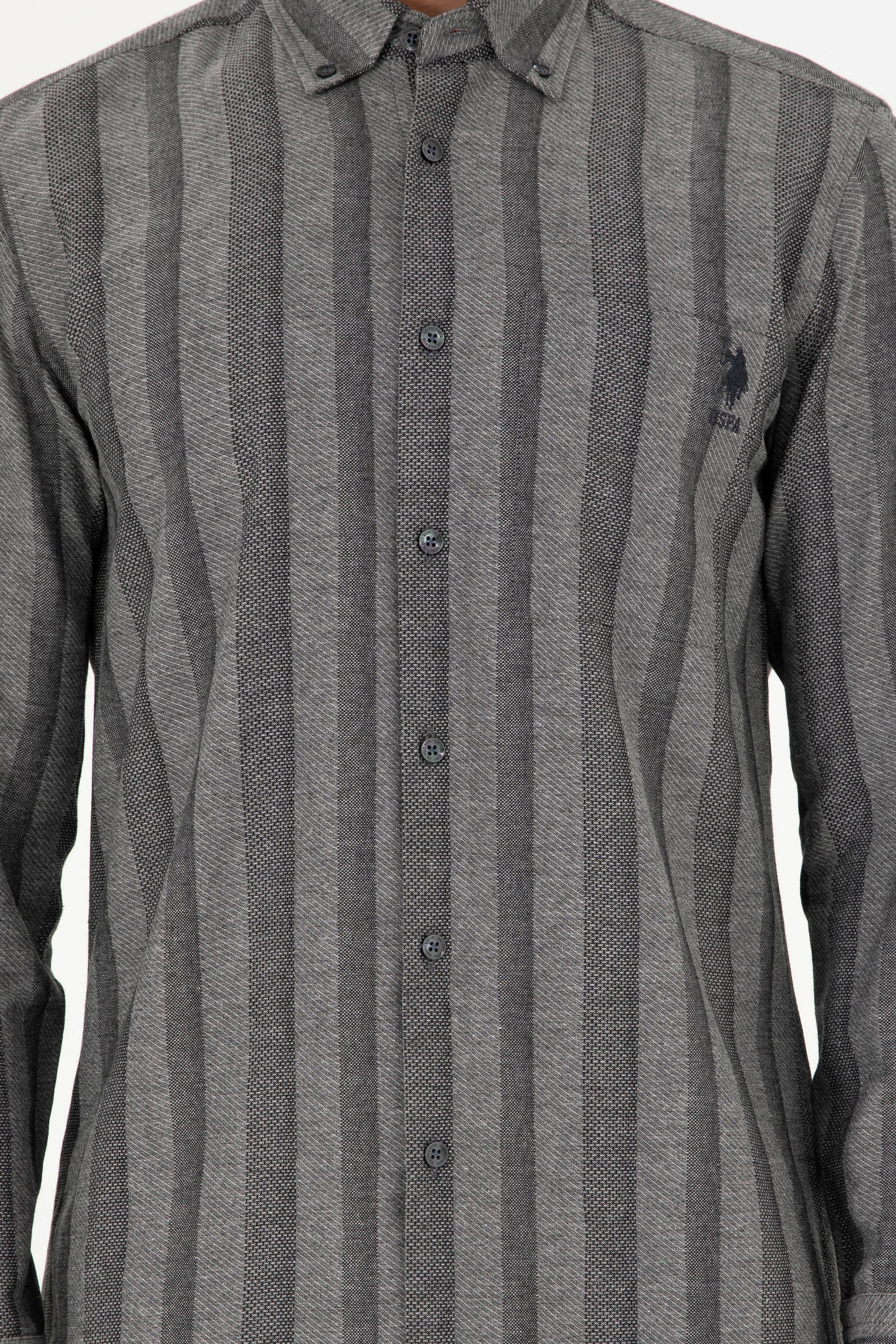 Men's Grey Long Sleeve Shirt
