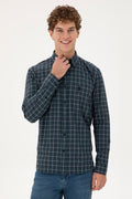 Men's Dark Green Long Sleeve Shirt