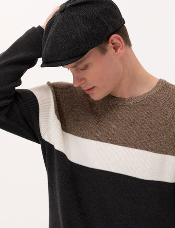 Brown Slim Fit Sweater