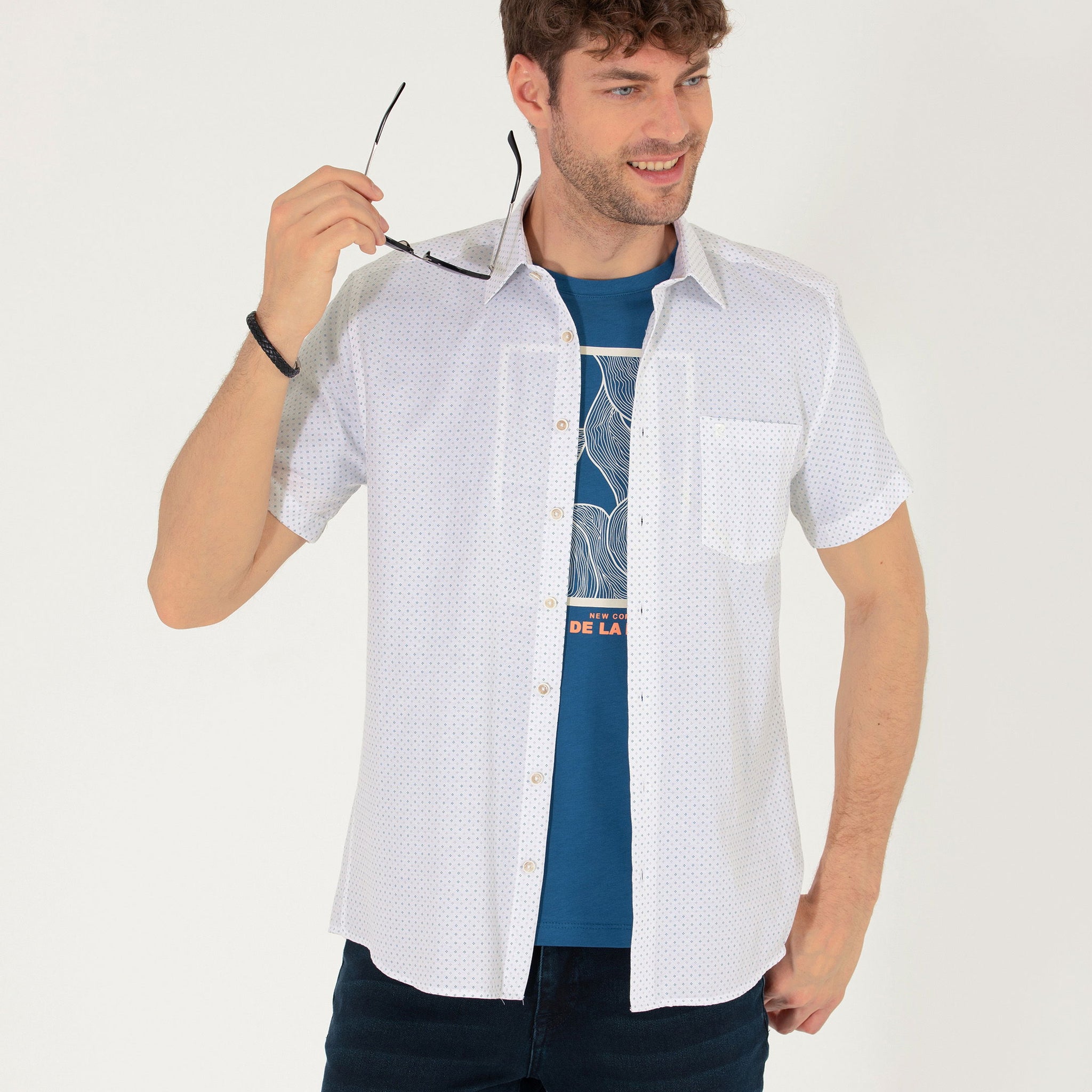 Emerald Regular Fit Short Sleeve Shirt