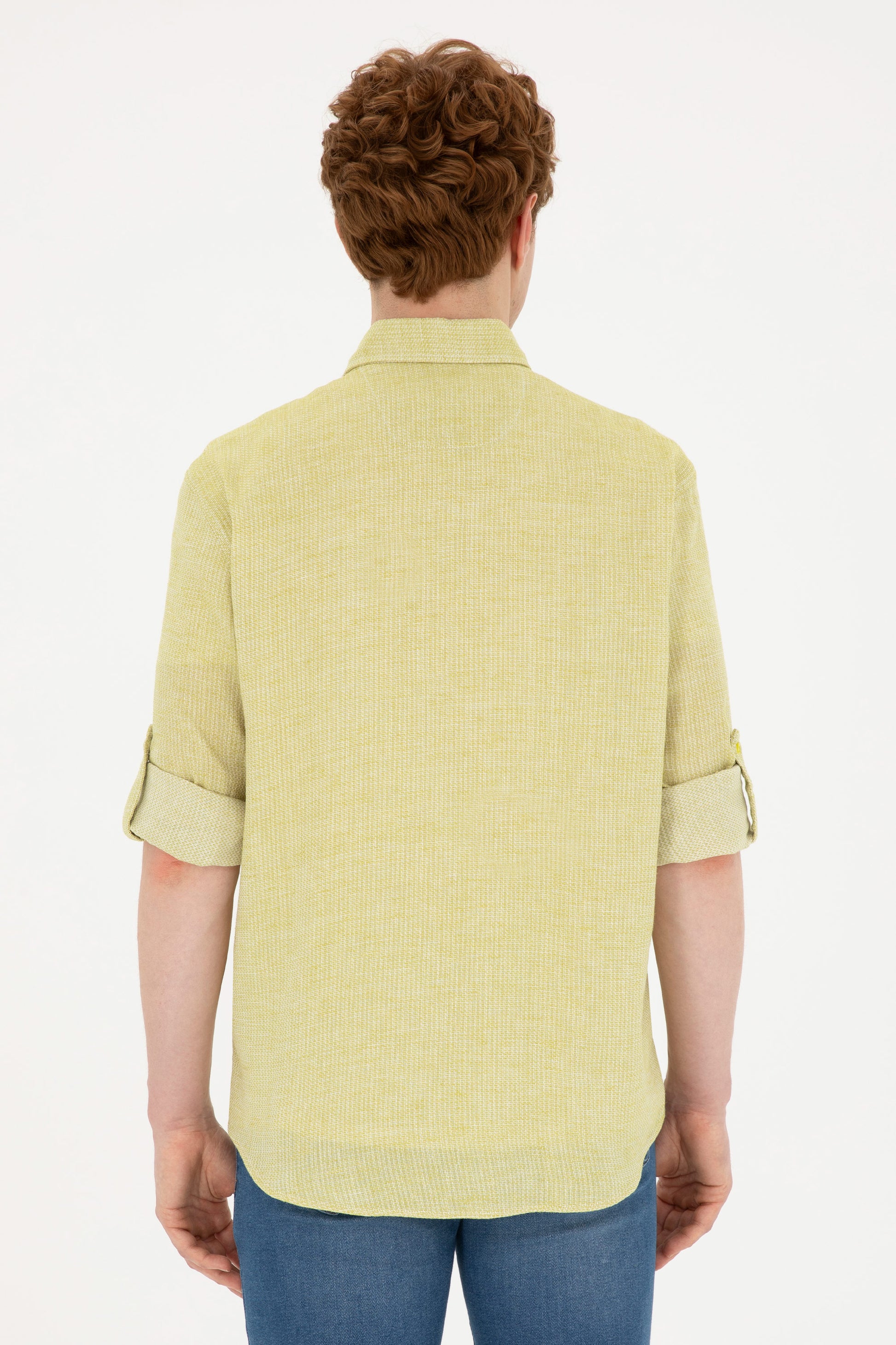 Men's Peanut Green Long Sleeve Shirt