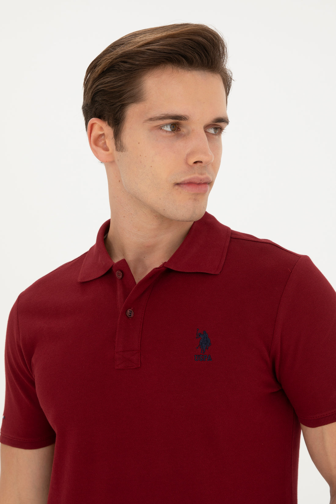 Men's Burgundy Basic T-Shirt