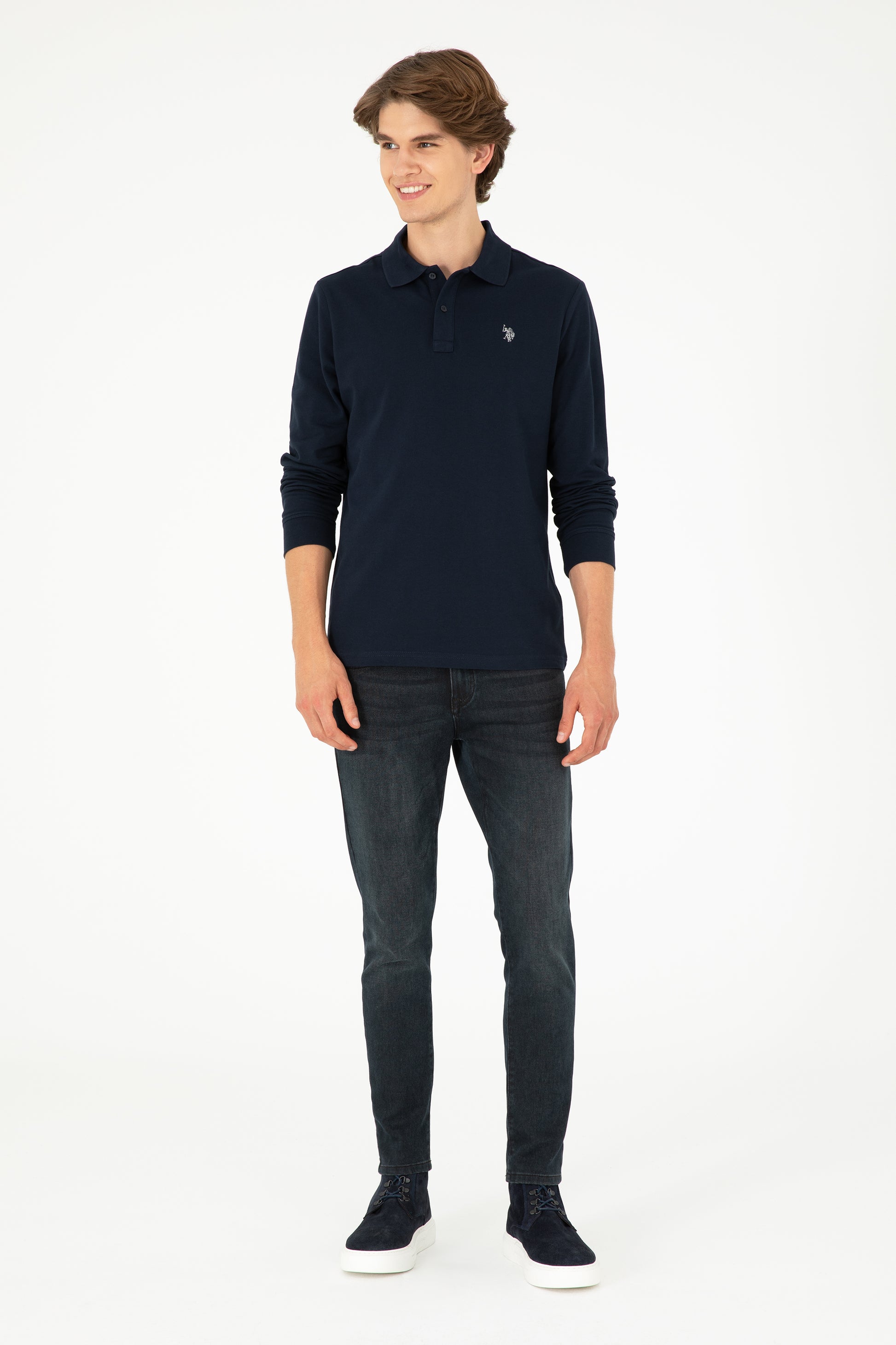 Men's Navy Blue Basic Sweatshirt