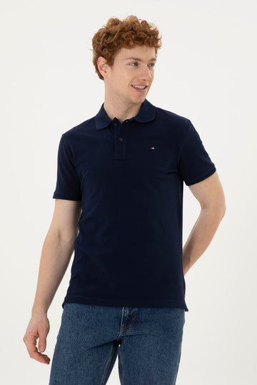 Men's Navy Blue Basic T-Shirt