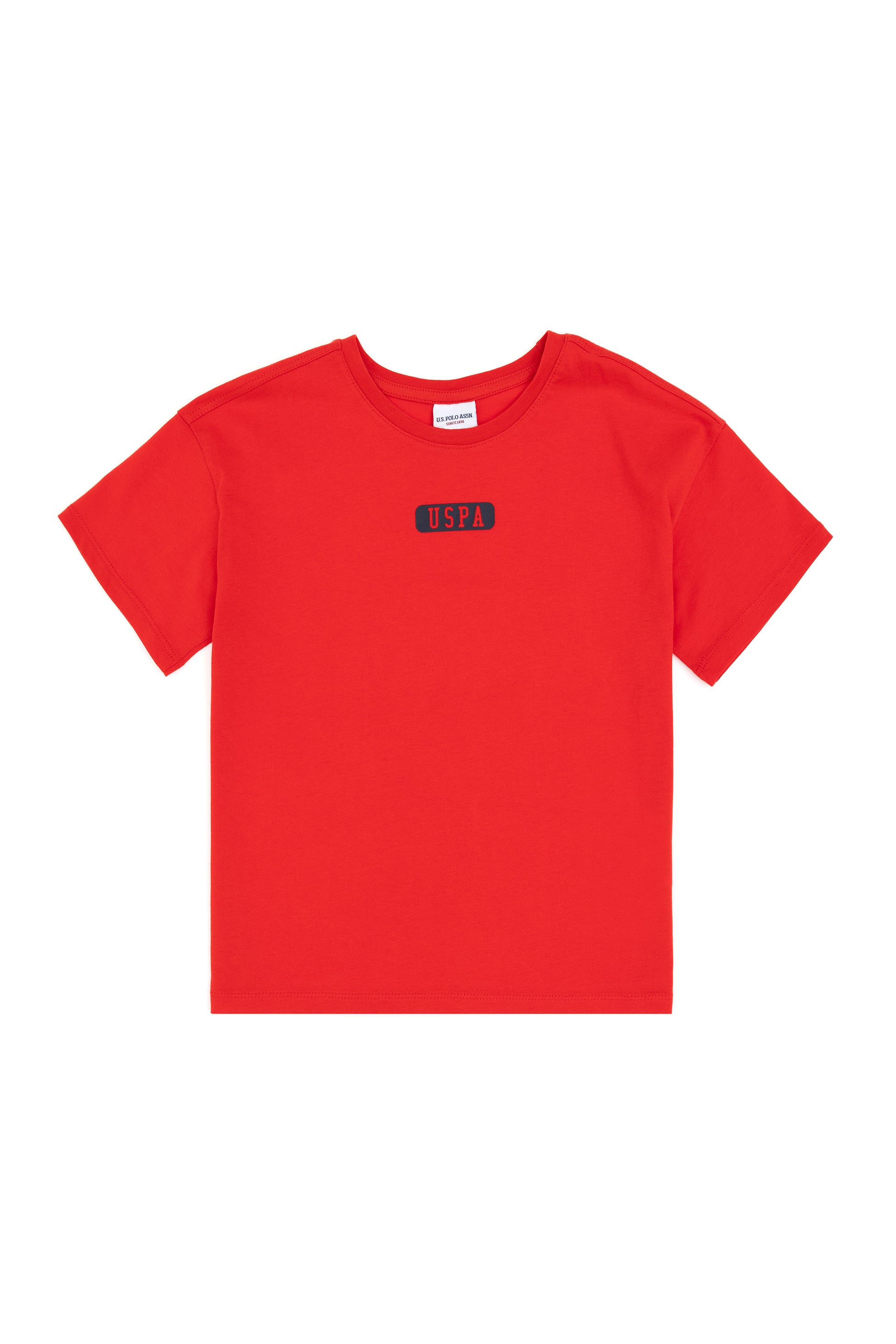 Boy's Red Oversize Crew Neck T-Shirt