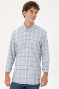 Men's Dark Blue Long Sleeve Shirt