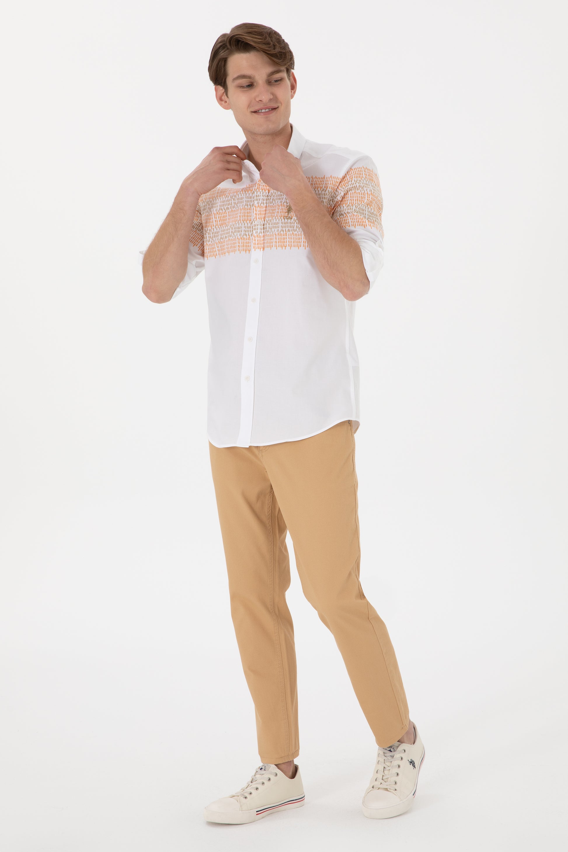 Men's Camel Long Sleeve Shirt
