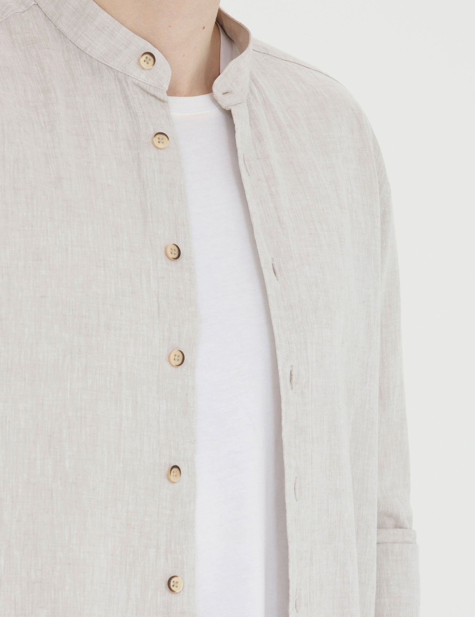 Light Brown Regular Fit Long Sleeve Shirt