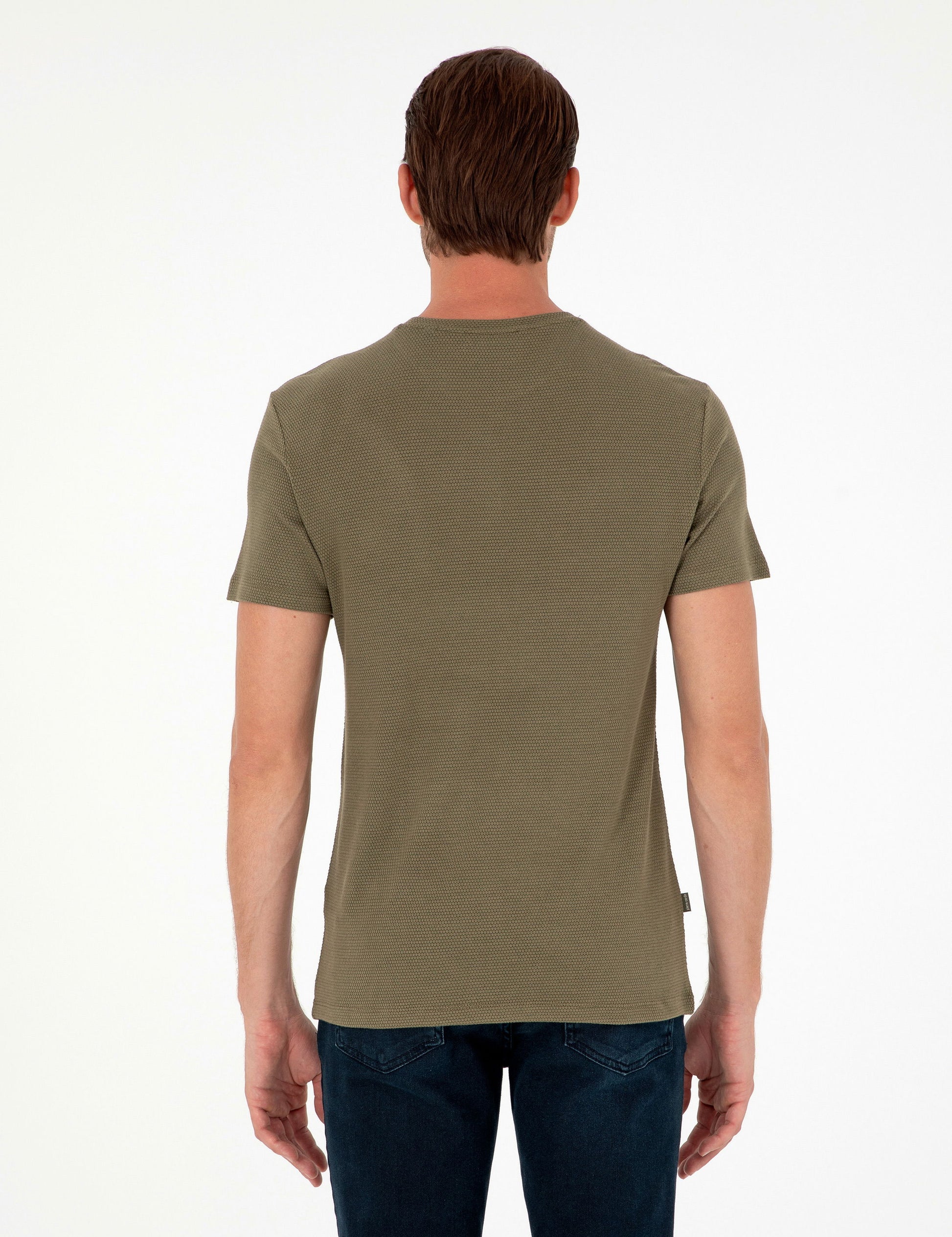 Khaki Slim Fit Basic T-Shirt