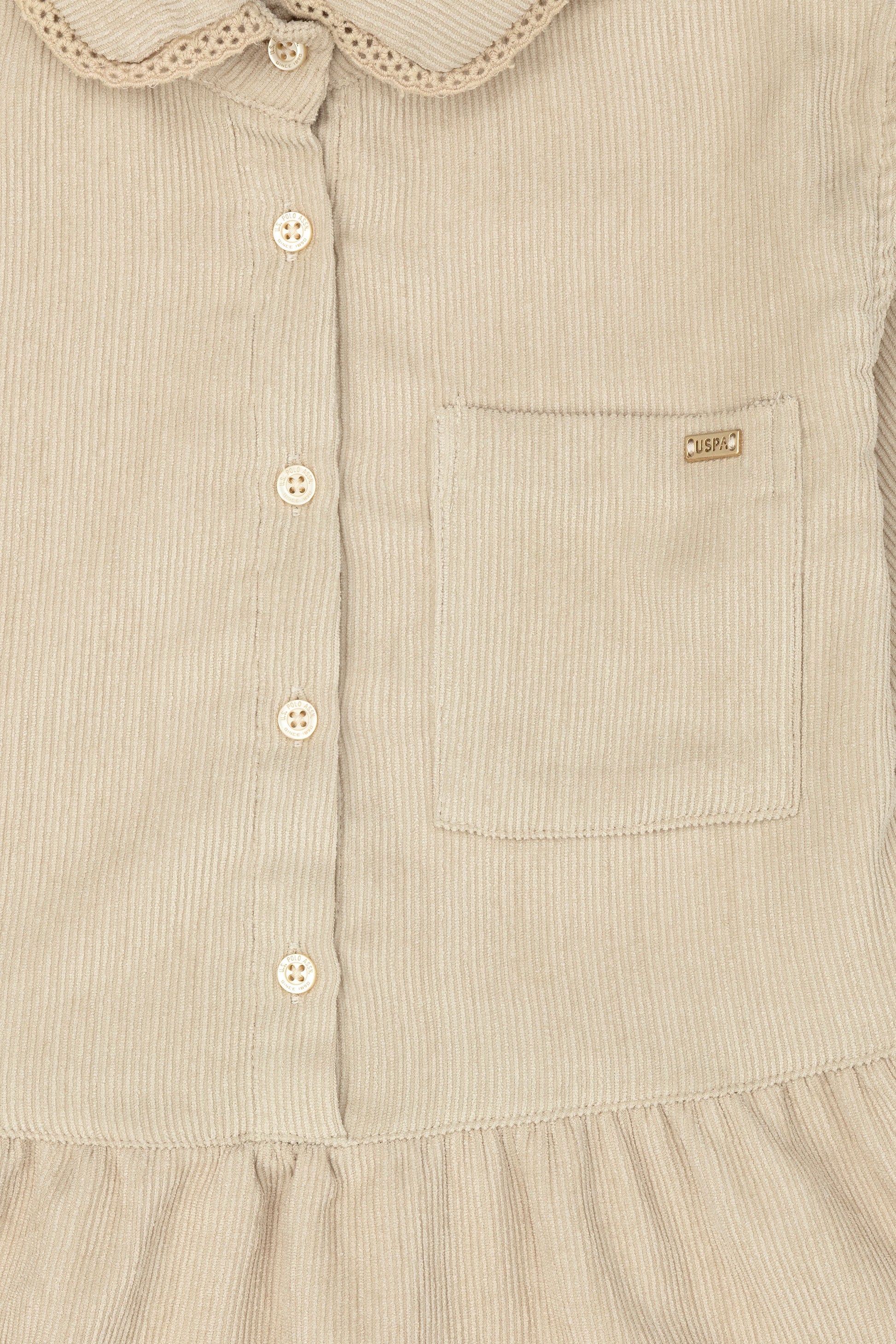 Girls' Sand Long Sleeve Knit Dress