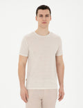 Beige Slim Fit Basic T-Shirt
