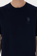 Men's Comfort Fit Crew Neck Navy T-Shirt
