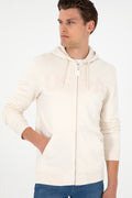 Men's Cream Knitted Cardigan