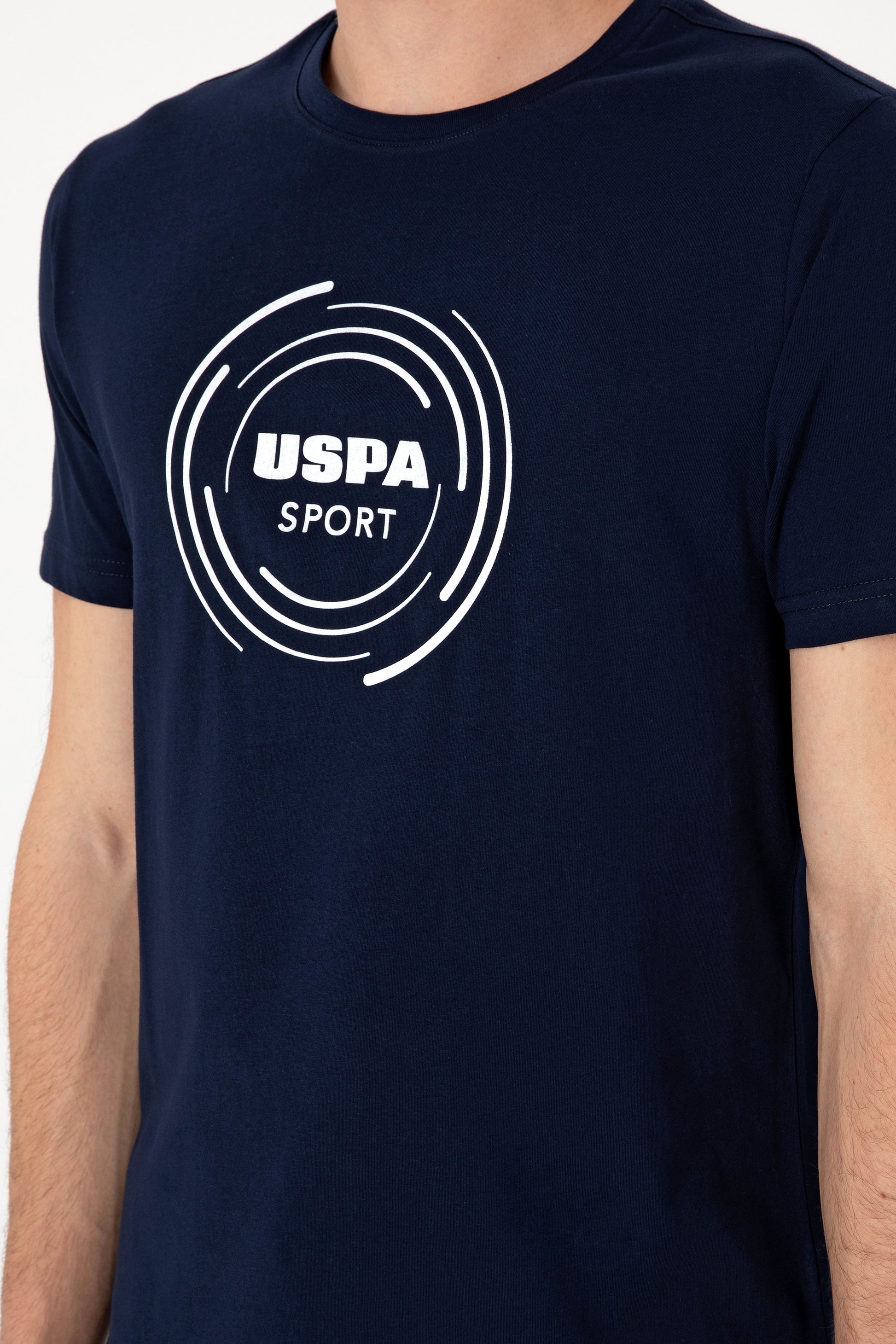 Men's Regular Fit Crew Neck Navy T-Shirt
