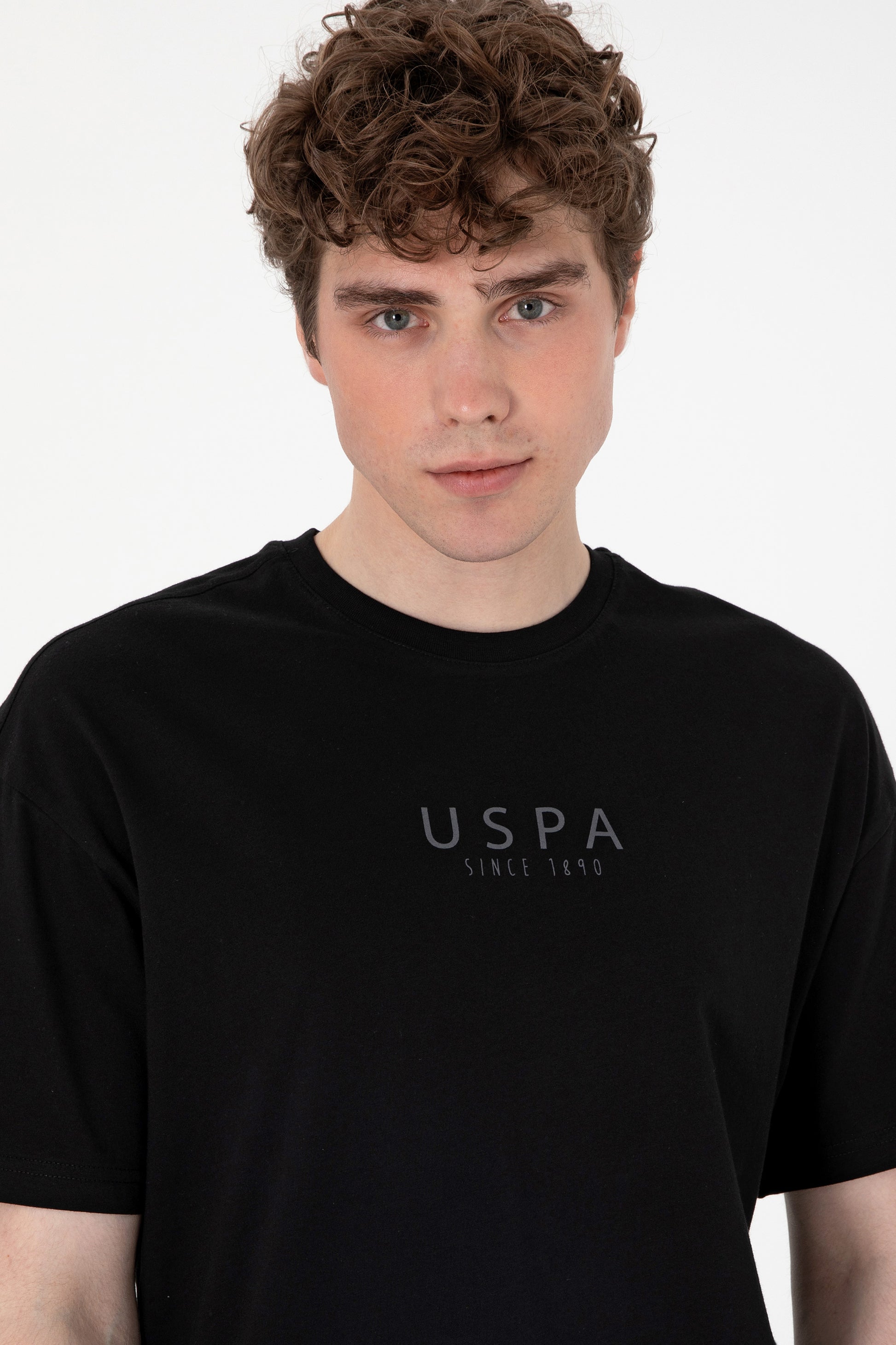 Men's Oversize Fit Crew Neck Black T-Shirt