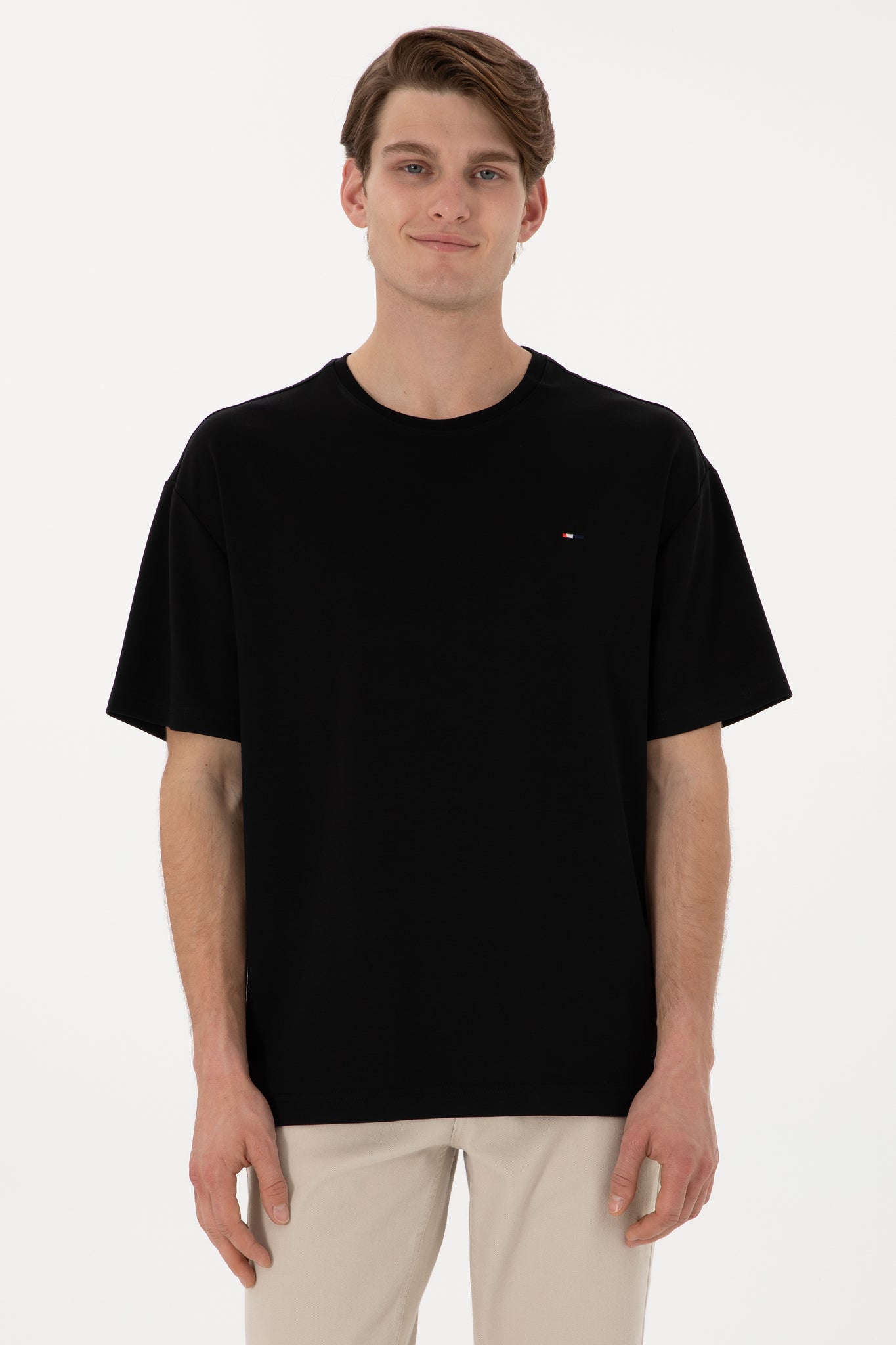 Men's Comfort Fit Crew Neck Black T-Shirt