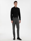 White Italian Collar Ruffle Long Sleeve Shirt