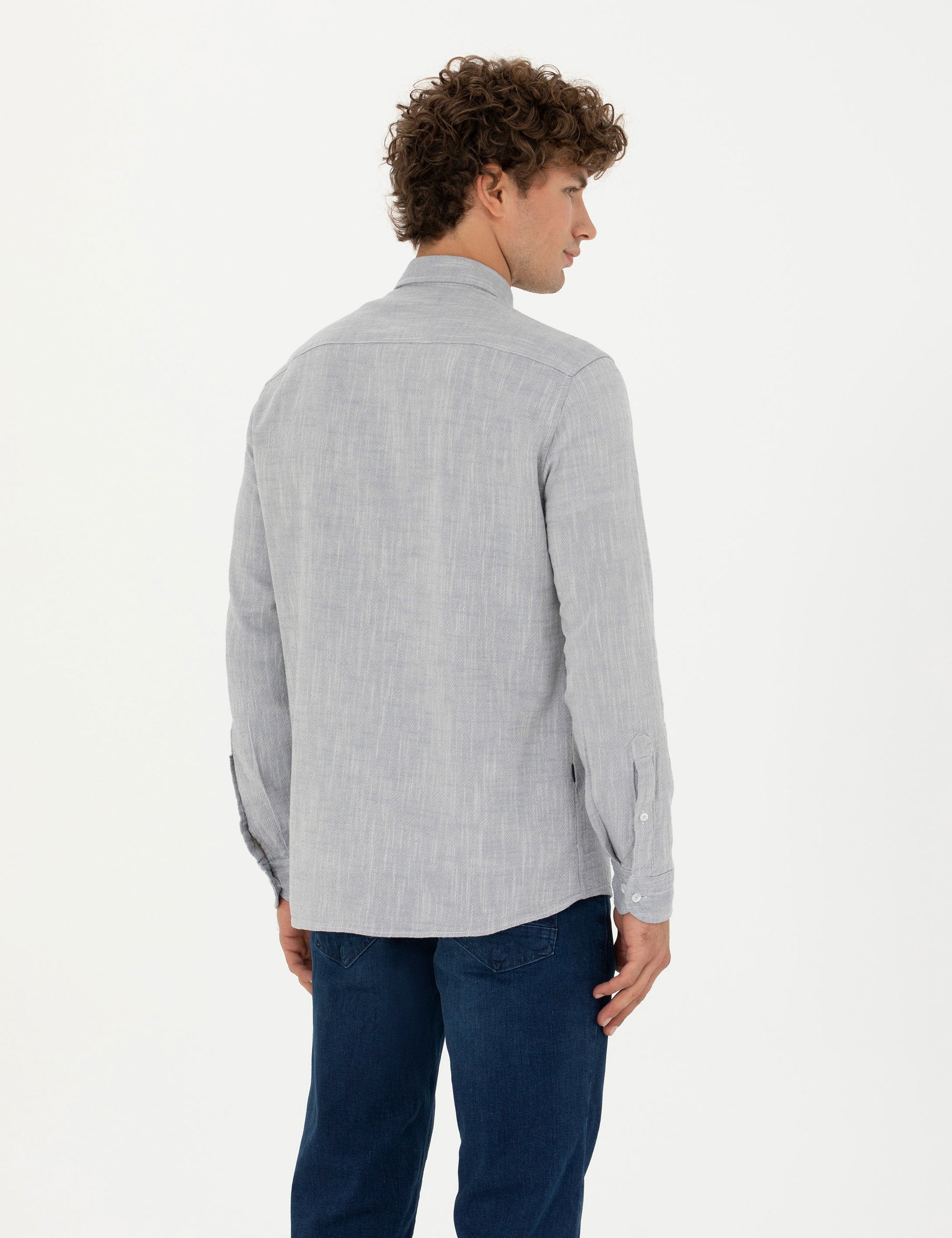 Blue Regular Fit Long Sleeve Shirt